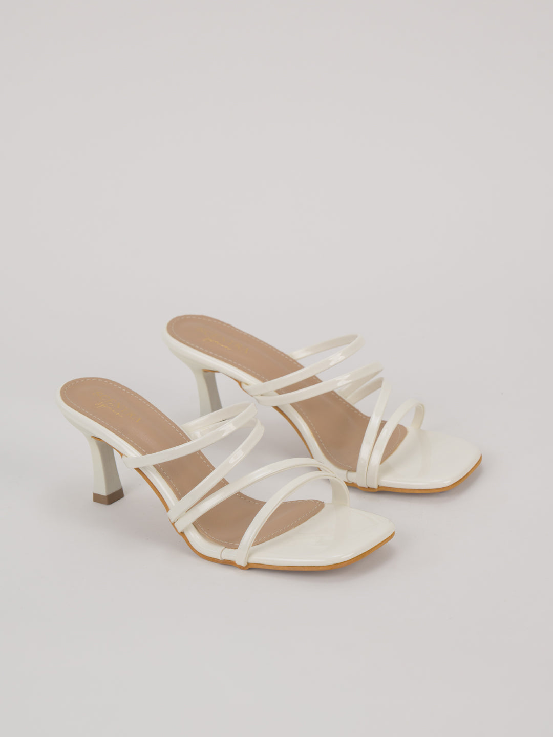 Scentra Spain Noir Luxe Multi-Strap Mule Heels
