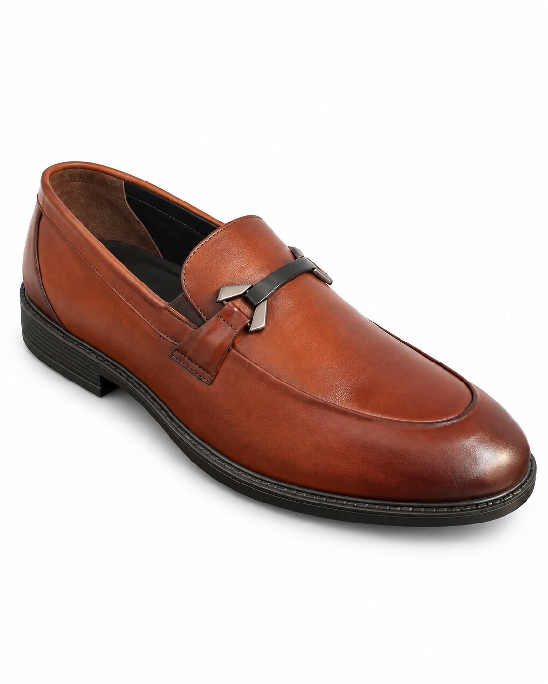 Metal-Bit Apron-Toe Loafers