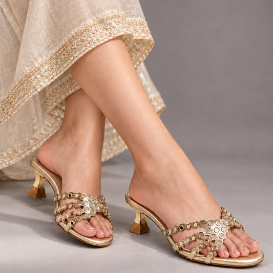 Seraphine Pearl Kitten Heel Mules for Women