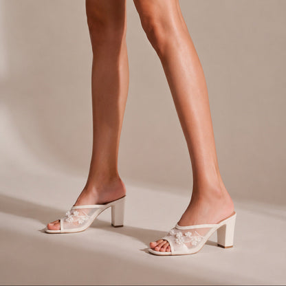 Noir Grace Party Mules