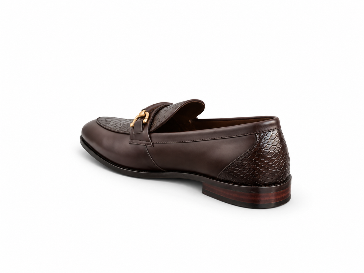 Royale Croc-Embossed Horsebit Loafers