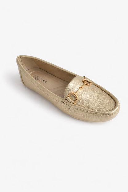 Elara Textured Horsebit Loafers