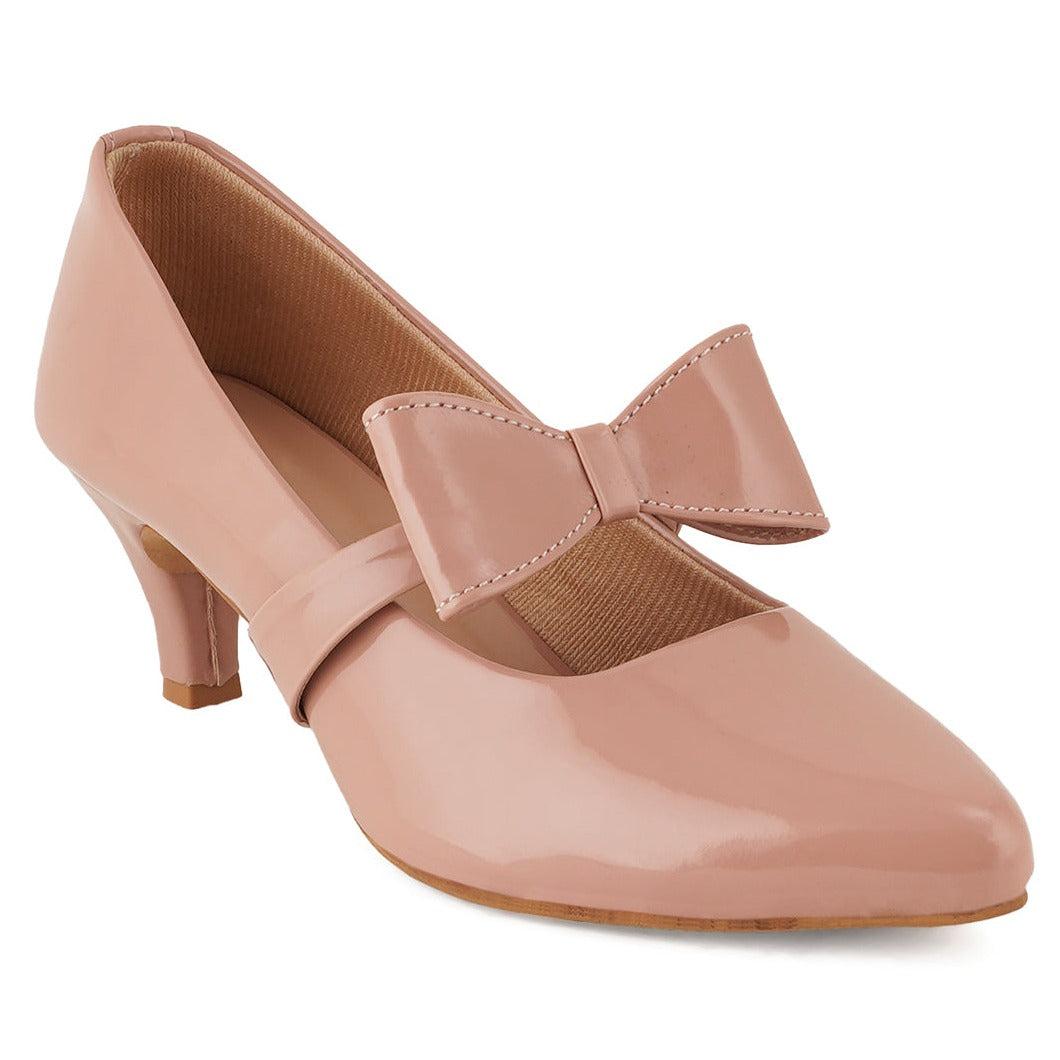 Conie Solid Pumps With Bow