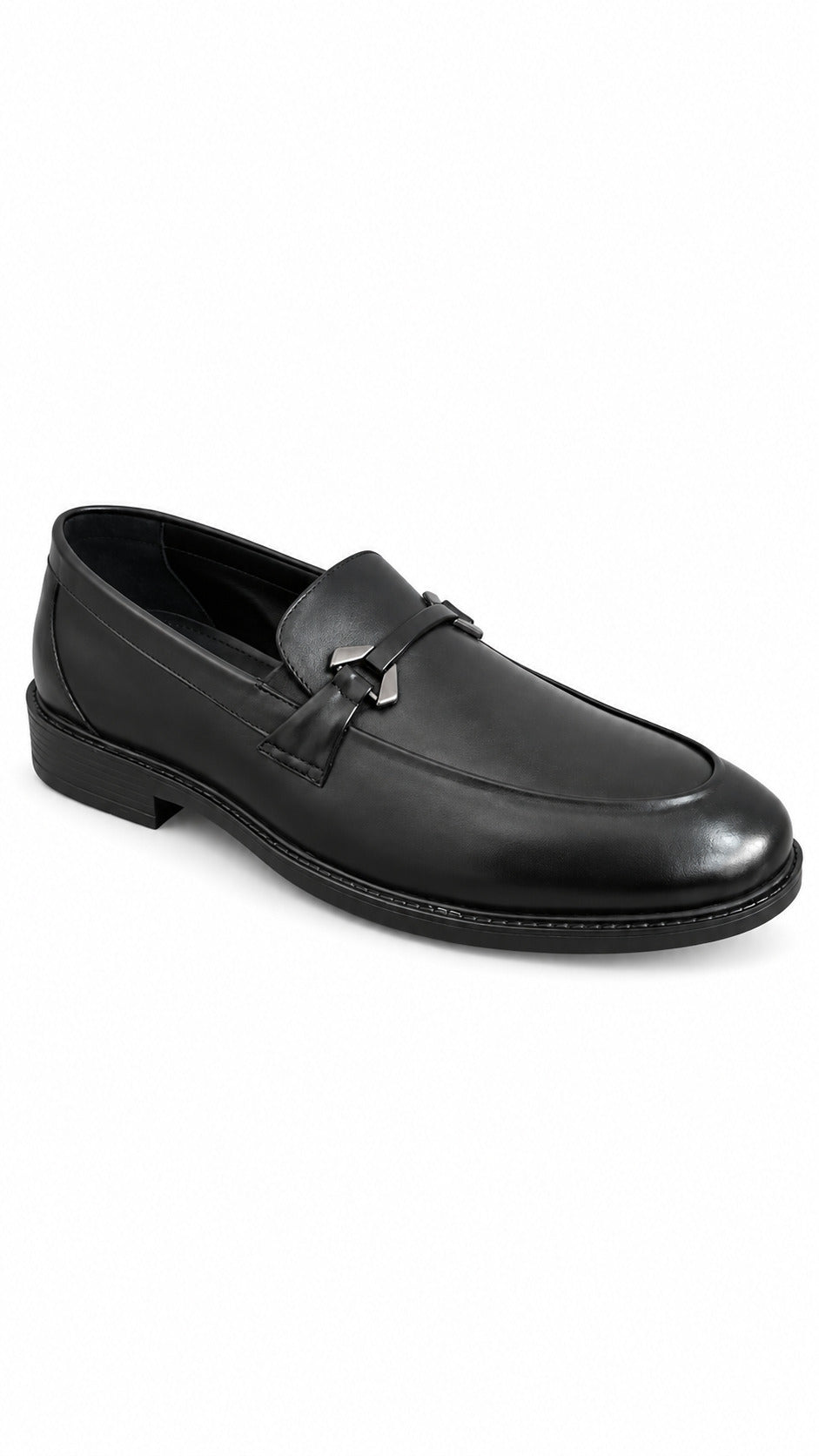 Metal-Bit Apron-Toe Loafers