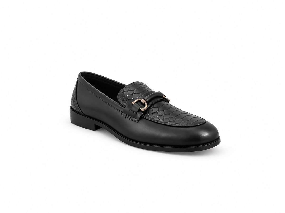 Royale Croc-Embossed Horsebit Loafers