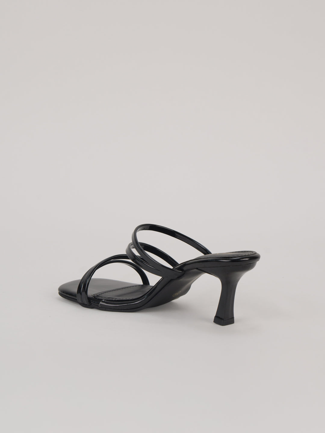 Scentra Spain Noir Luxe Multi-Strap Mule Heels