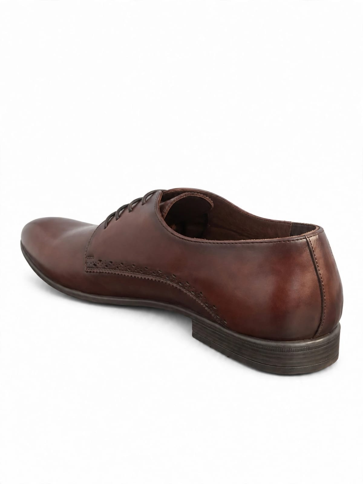 Brogue-Detail Lace-Up Derby Shoes