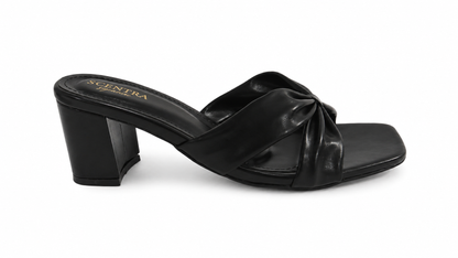 Black and Grey Sandal Mules