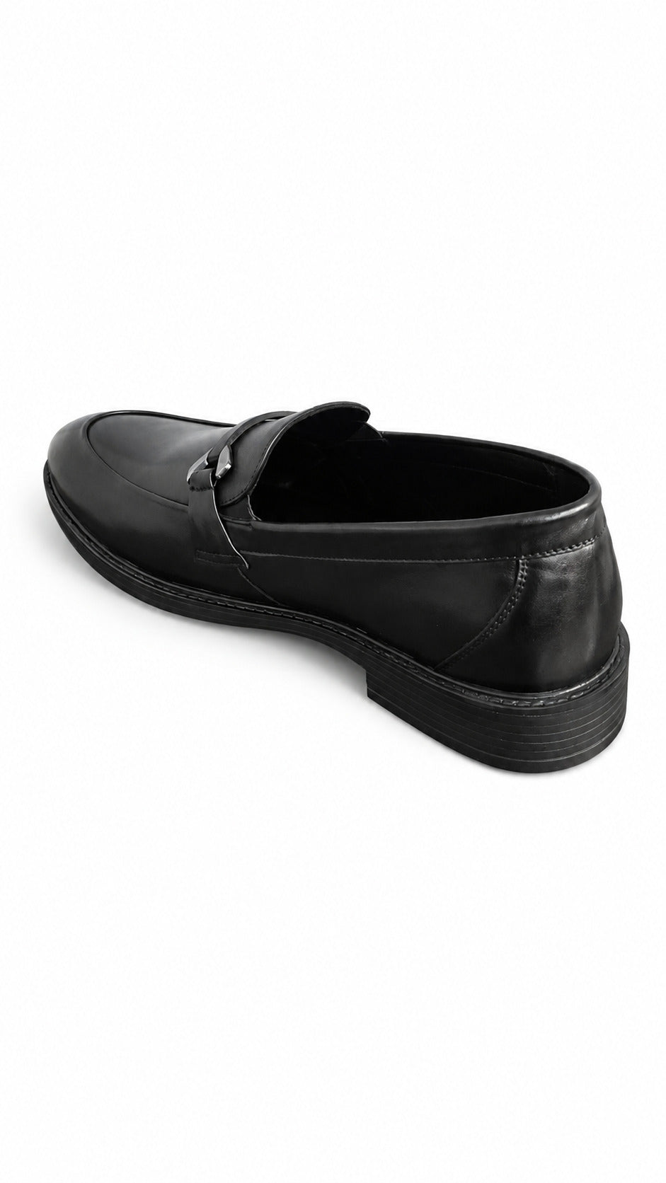 Metal-Bit Apron-Toe Loafers