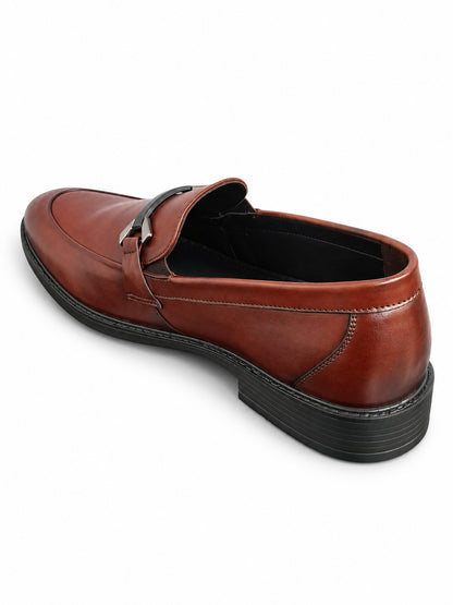 Metal-Bit Apron-Toe Loafers