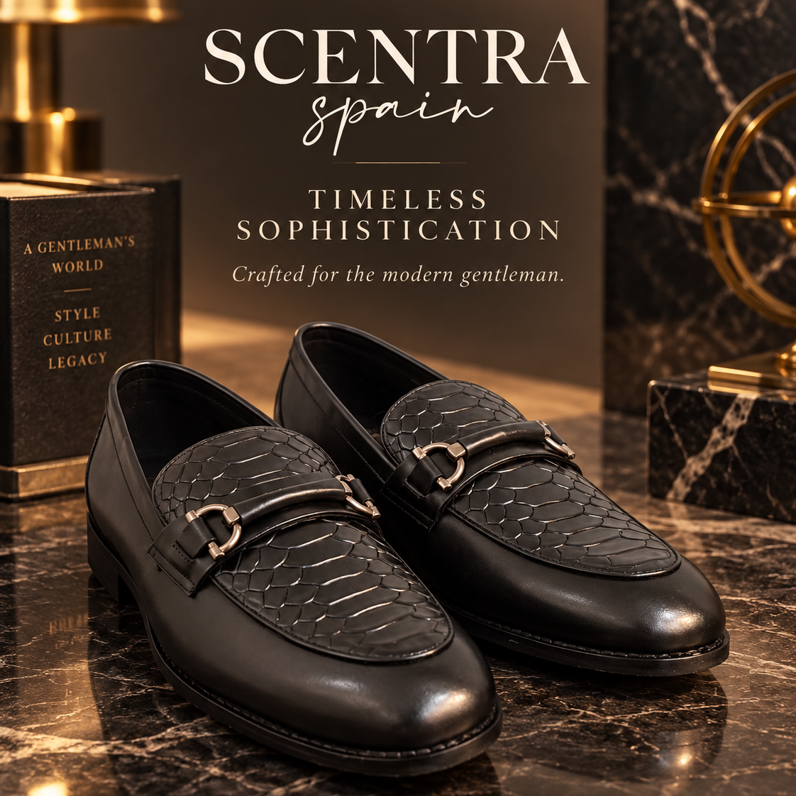 Royale Croc-Embossed Horsebit Loafers