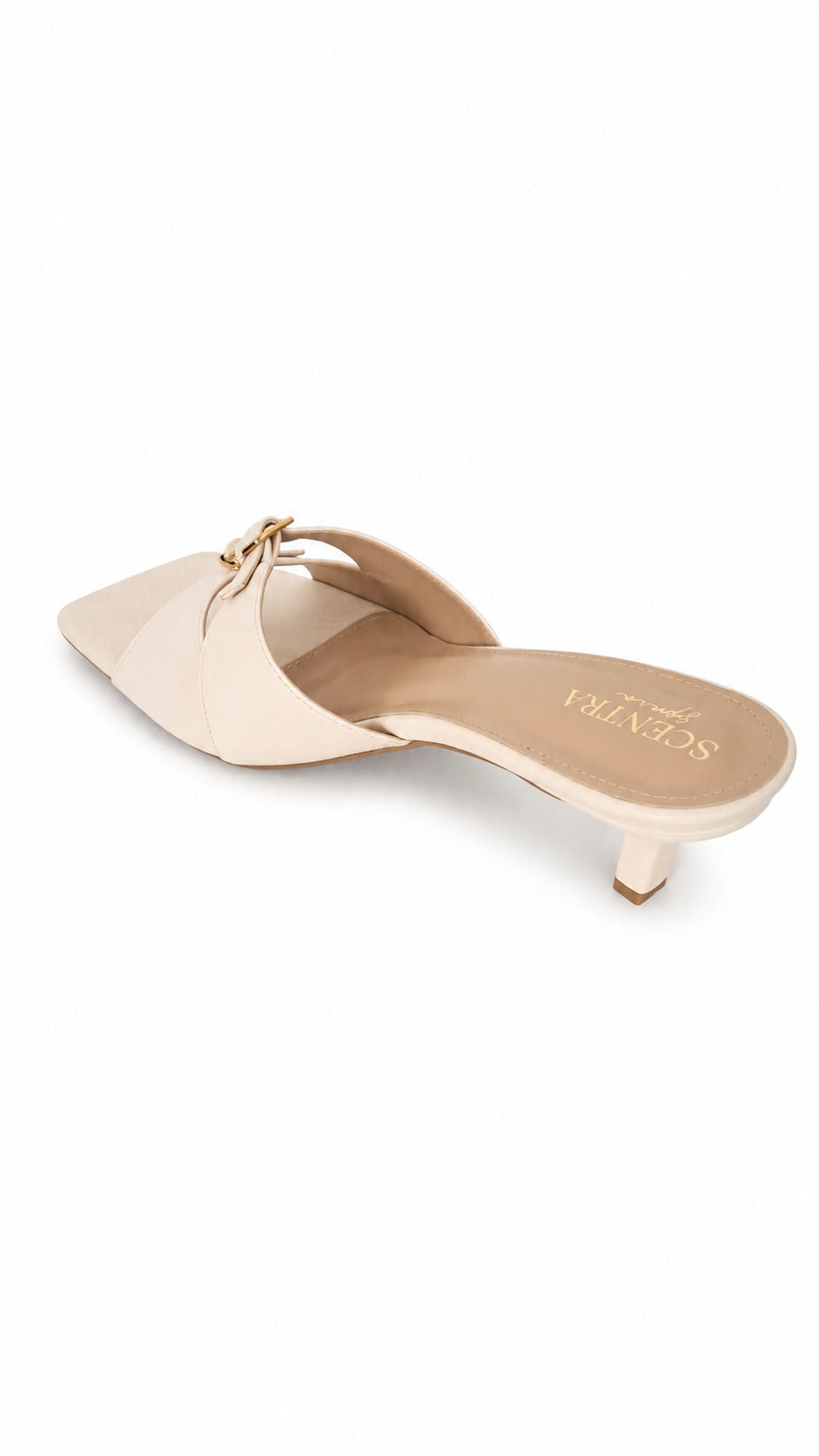 Elara Double-Buckle Heeled Mules