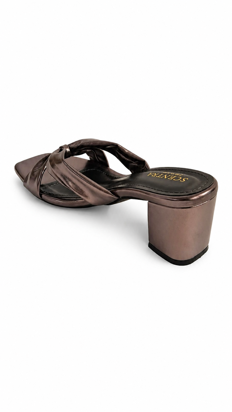 Black and Grey Sandal Mules