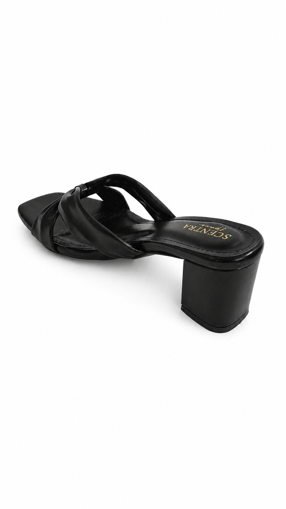 Black and Grey Sandal Mules