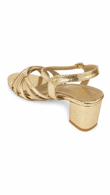 Scentra Spain Stella Festive Block Heel Sandals