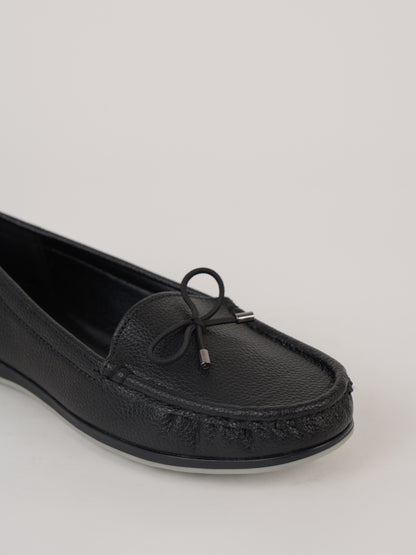 Aveline Bow-Detail Moccasin Loafers