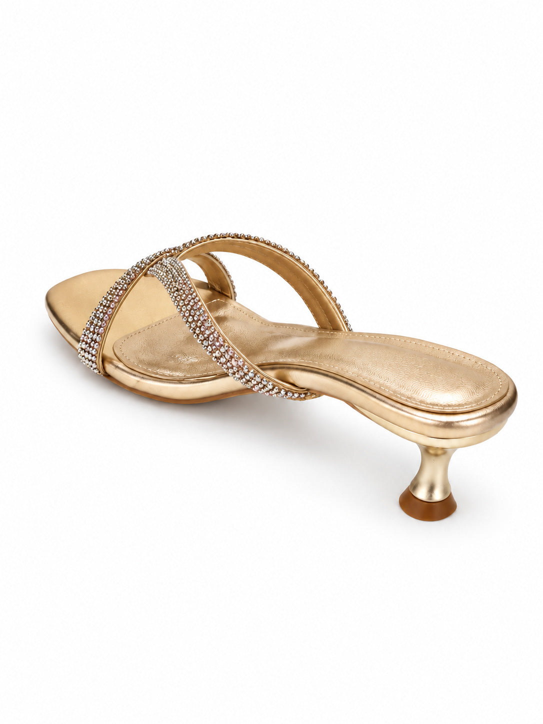 Celeste Gold & Black Crystal Heels