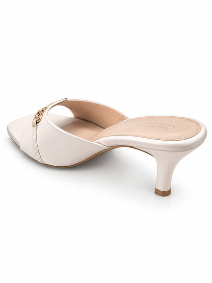 Bella Noir Sculpted Heel Mules
