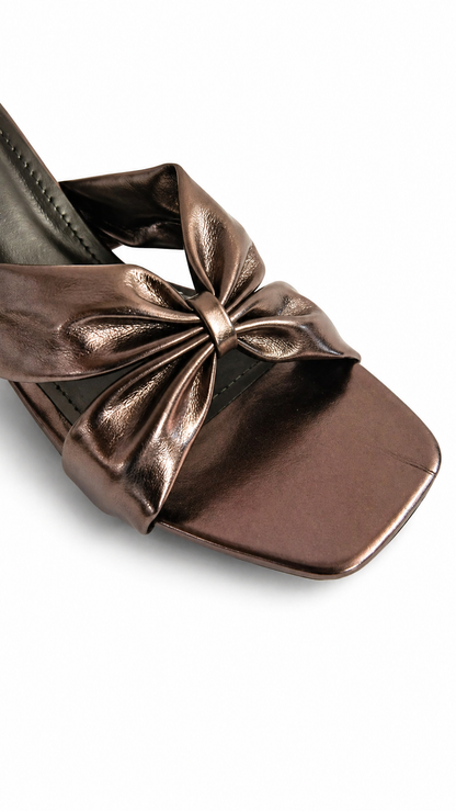 Black and Grey Sandal Mules