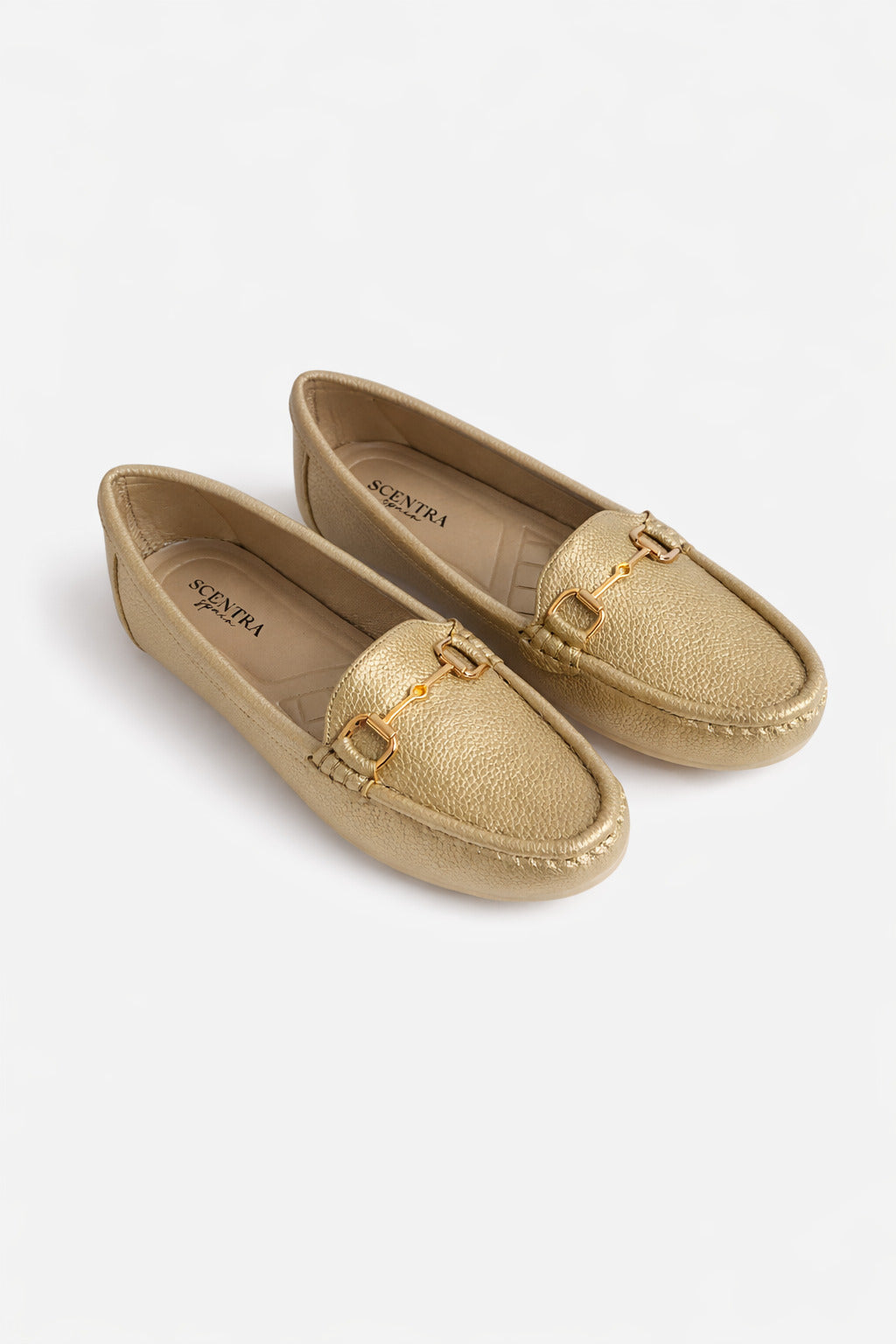 Elara Textured Horsebit Loafers
