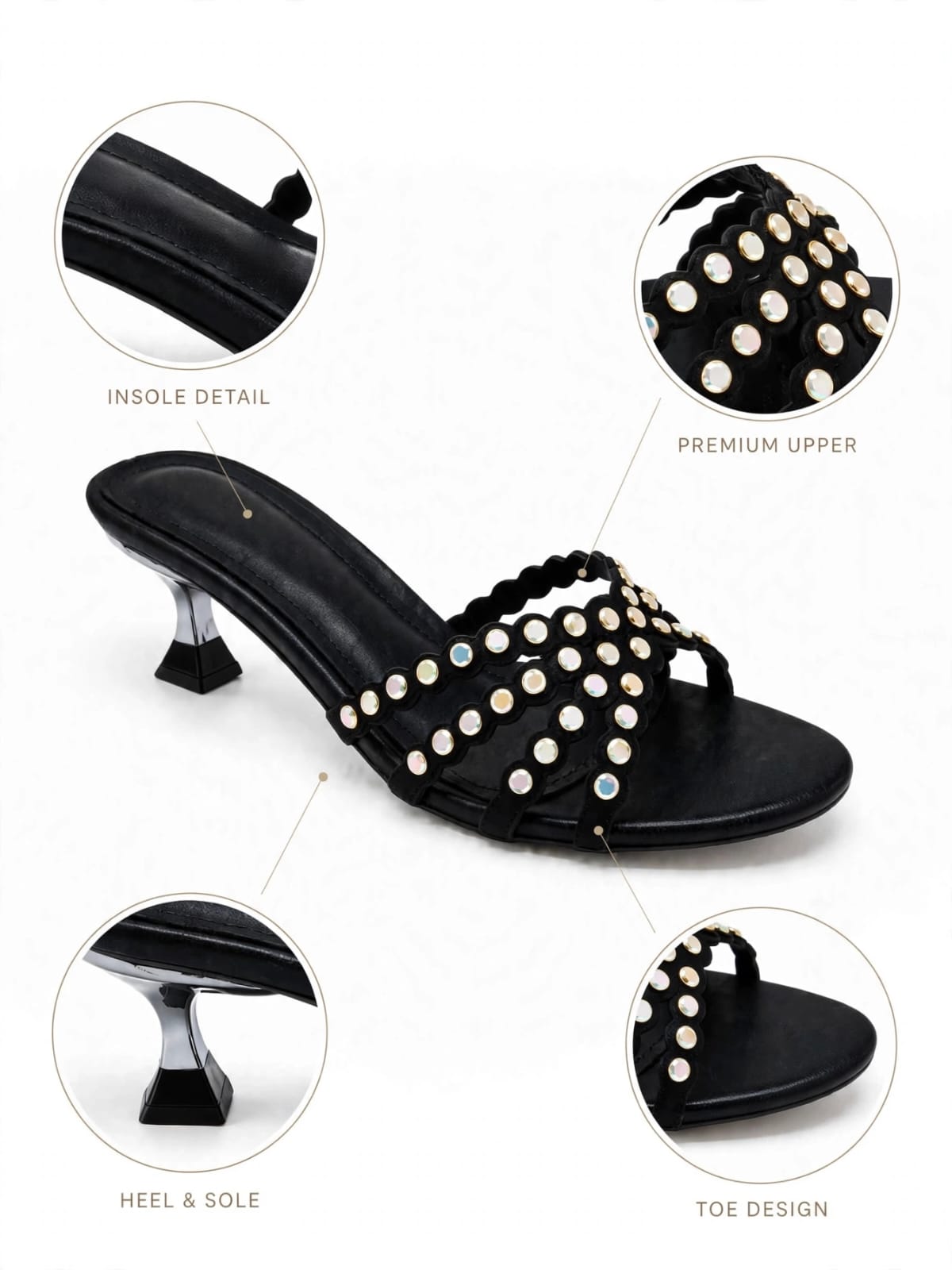 Seraphine Pearl Kitten Heel Mules
