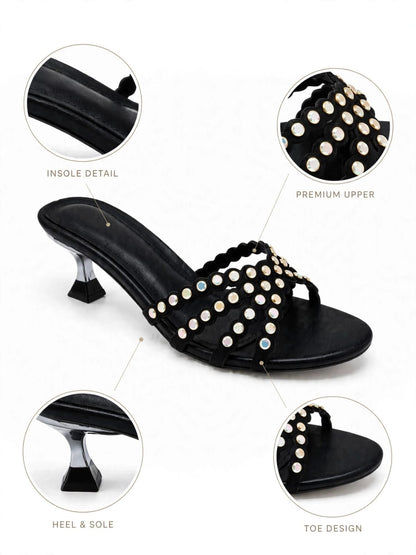 Seraphine Pearl Kitten Heel Mules