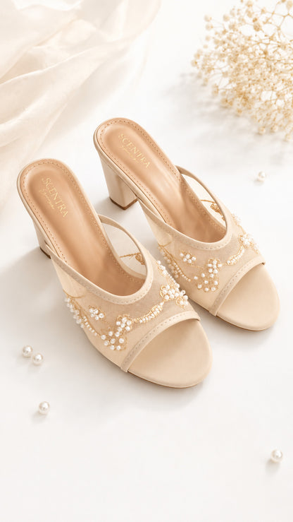 Noir Grace Party Mules