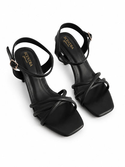 Noir Grace Strappy Heels