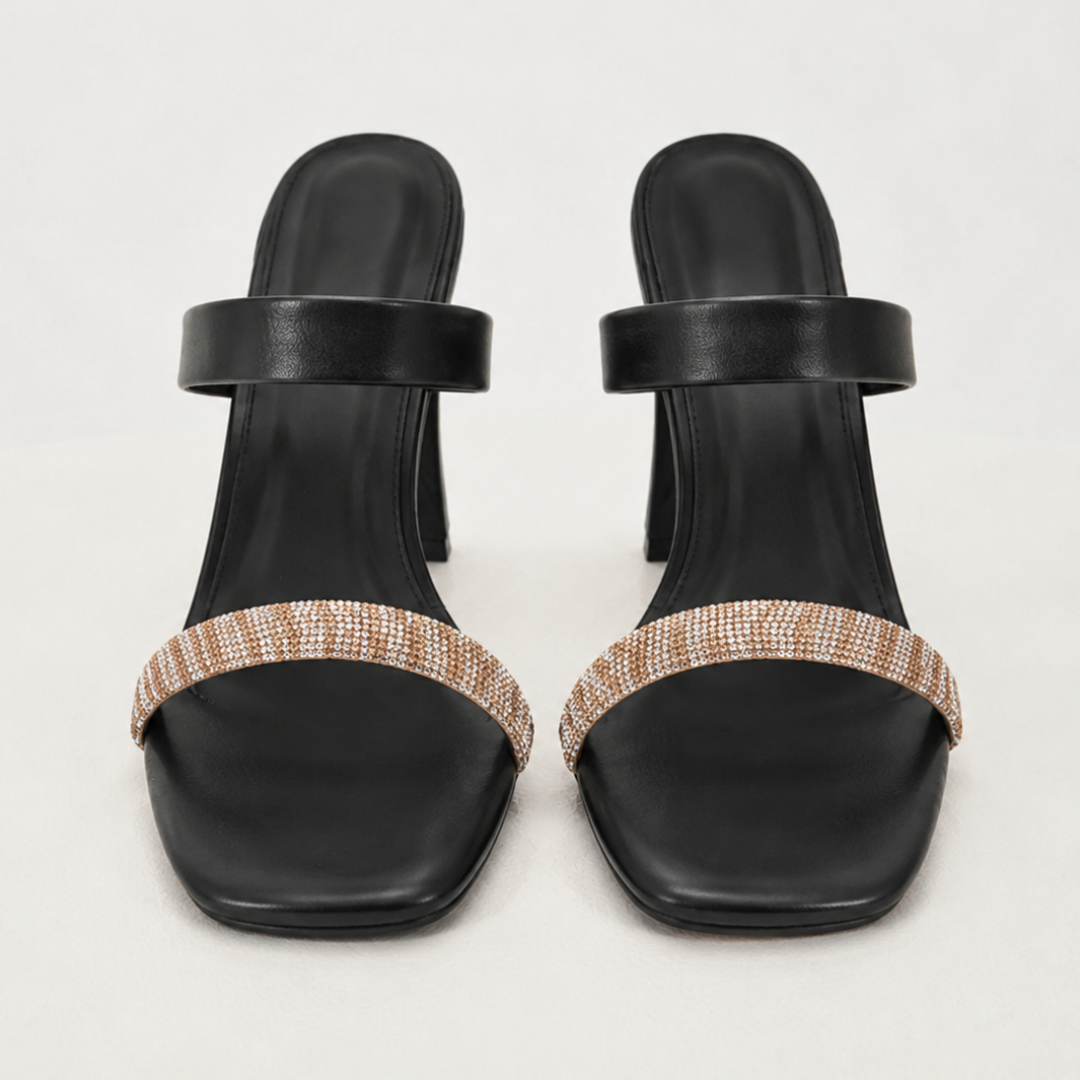 Evelyn Two Strap Heels