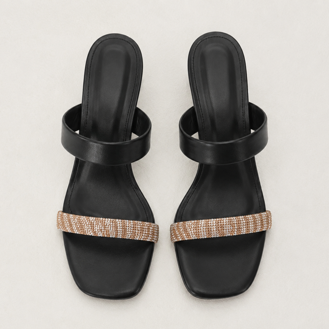 Evelyn Two Strap Heels