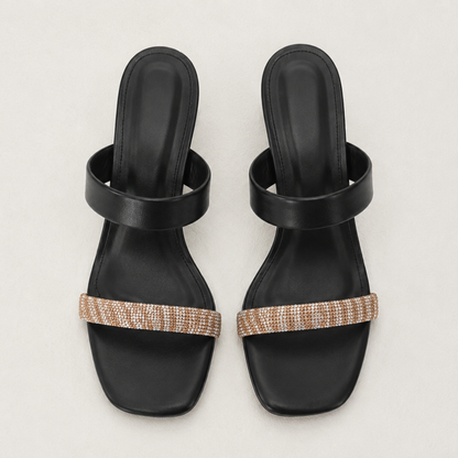 Evelyn Two Strap Heels