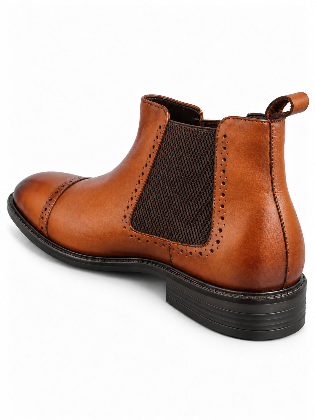 Brogue Cap-Toe Chelsea Boots