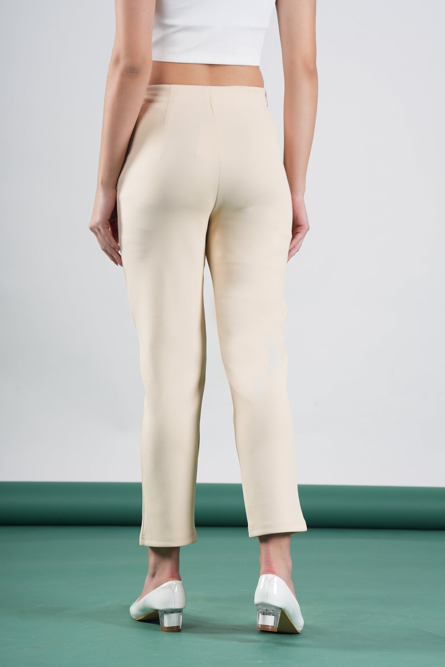 High Waist Fitted Trousers