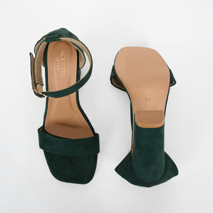 Noir Elegance Ankle Strap Sandal