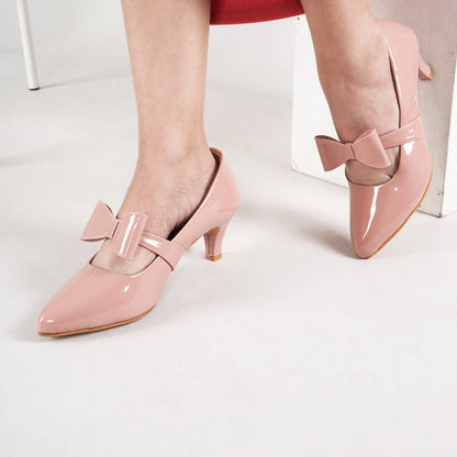 Conie Solid Pumps With Bow