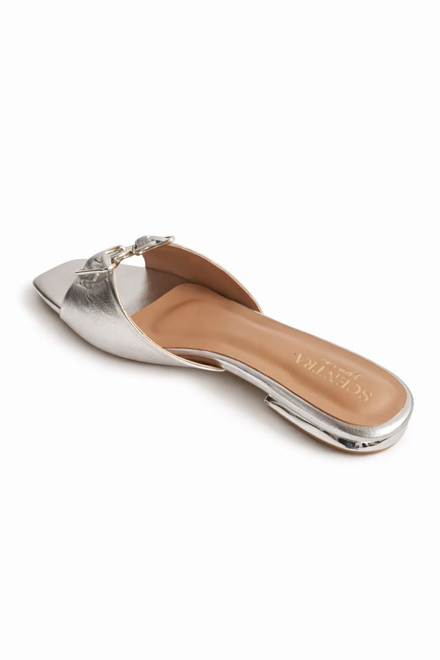 Silver and Gold Falt Sandal