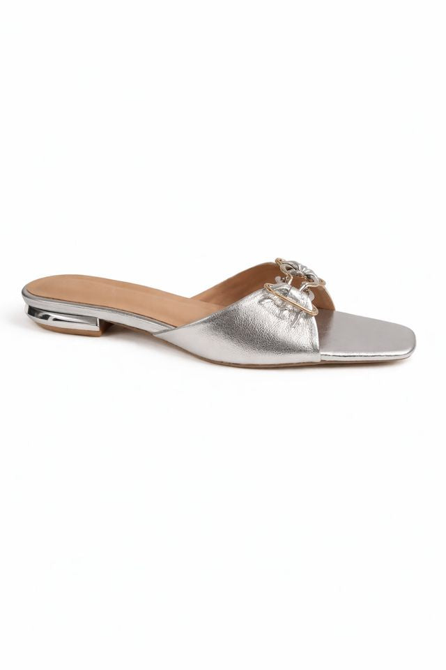 Silver and Gold Falt Sandal