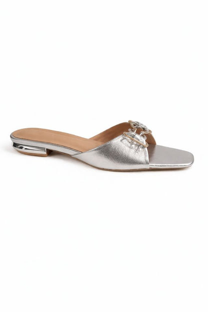 Silver and Gold Falt Sandal