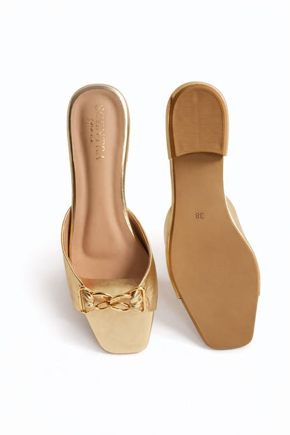 Silver and Gold Falt Sandal