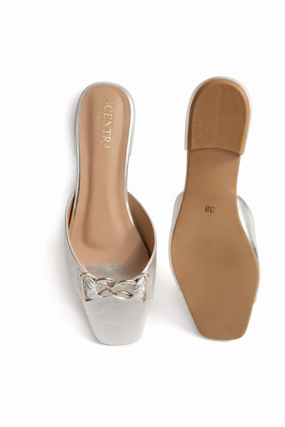 Silver and Gold Falt Sandal