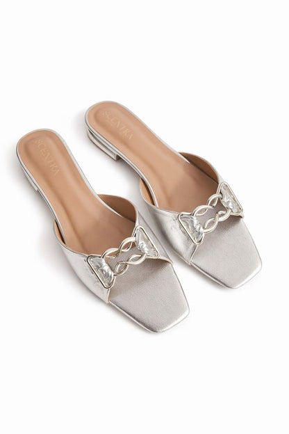 Silver and Gold Falt Sandal
