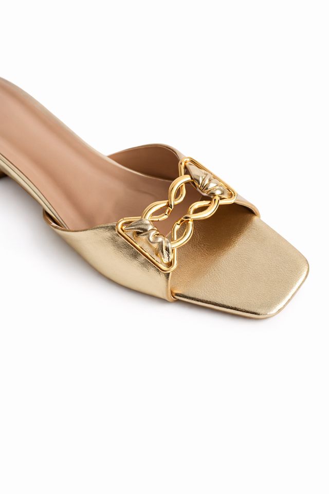 Silver and Gold Falt Sandal
