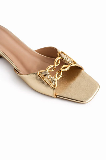 Silver and Gold Falt Sandal