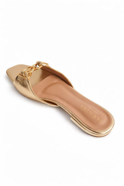 Silver and Gold Falt Sandal