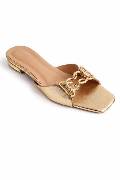 Silver and Gold Falt Sandal