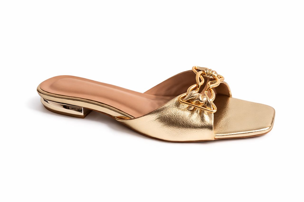 Silver and Gold Falt Sandal