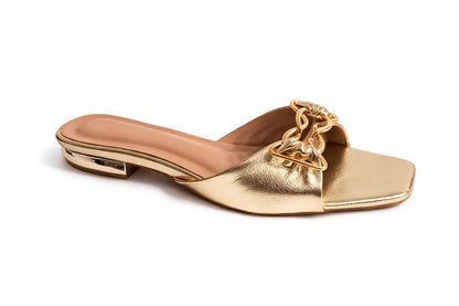 Silver and Gold Falt Sandal
