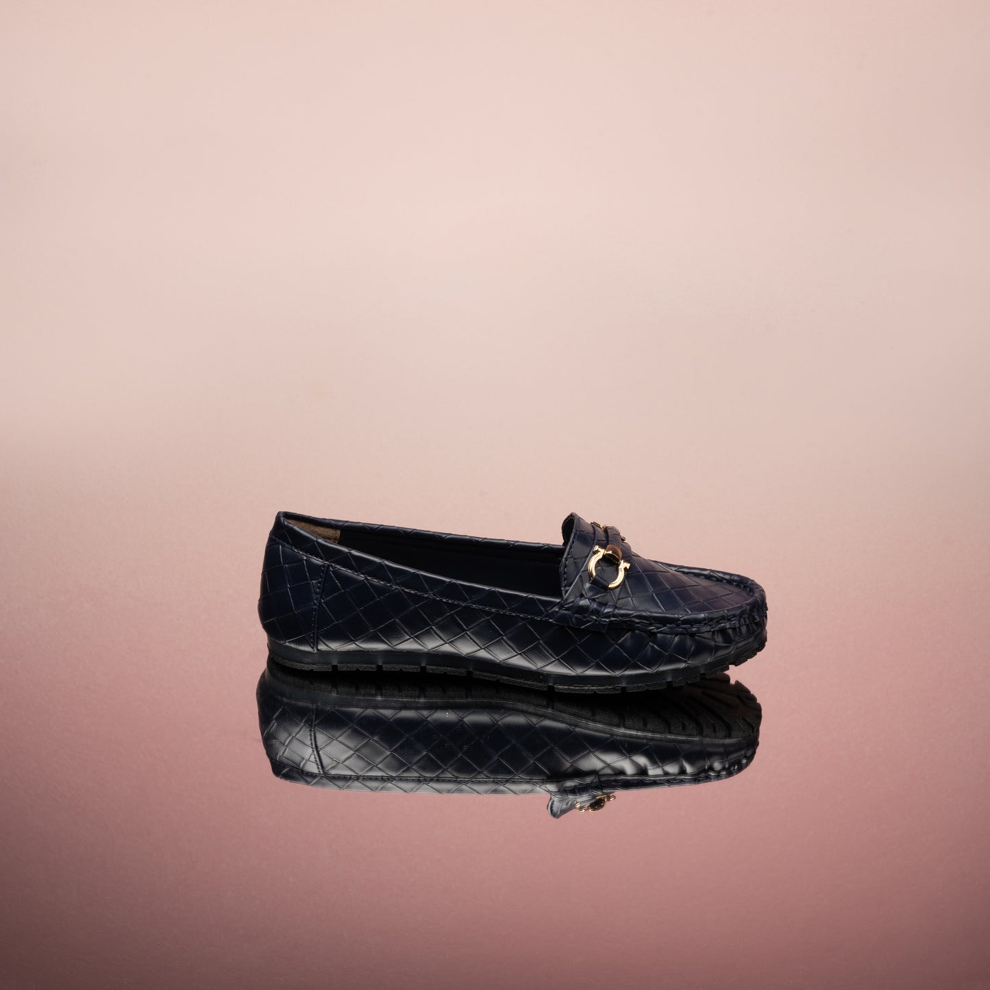 Azure  Textured Loafers