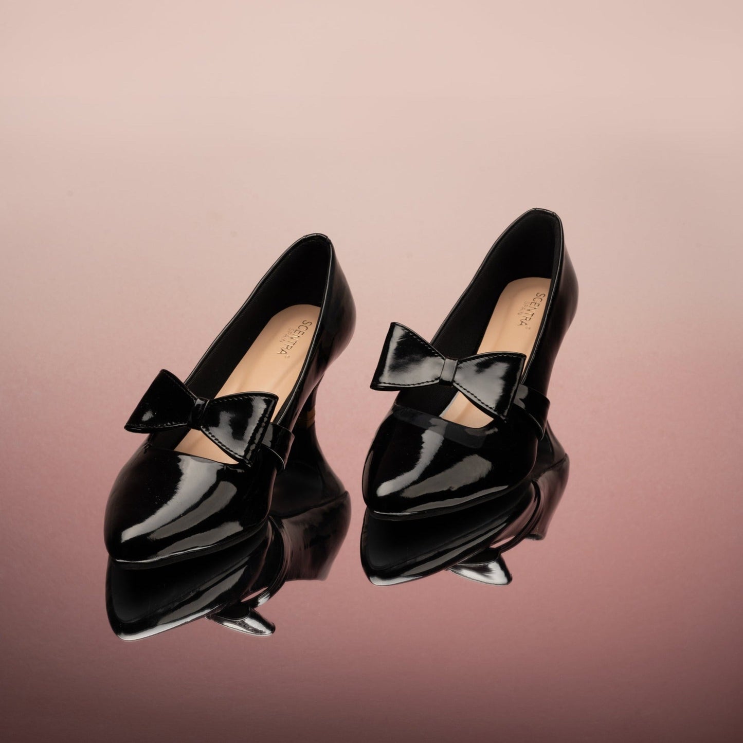 June Kitten Heel Bow Pumps