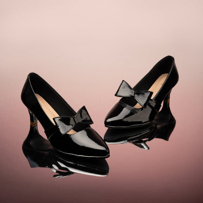 June Kitten Heel Bow Pumps